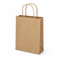 Papiertasche 26 x 12 x 32 cm aus Kraftpapier Braun mit Papierkordelgriffen