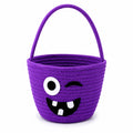 Aufbewahrungskorb 20 cm Violett aus Textil mit Tragegriff Monsterdesign