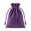 Samtbeutel 20 x 15 cm Violett mit Kordelzug zur Schmuckaufbewahrung