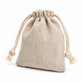 Zugbeutel 15 x 20 cm aus Textil in Beige mit Kordelverschluss zur Aufbewahrung