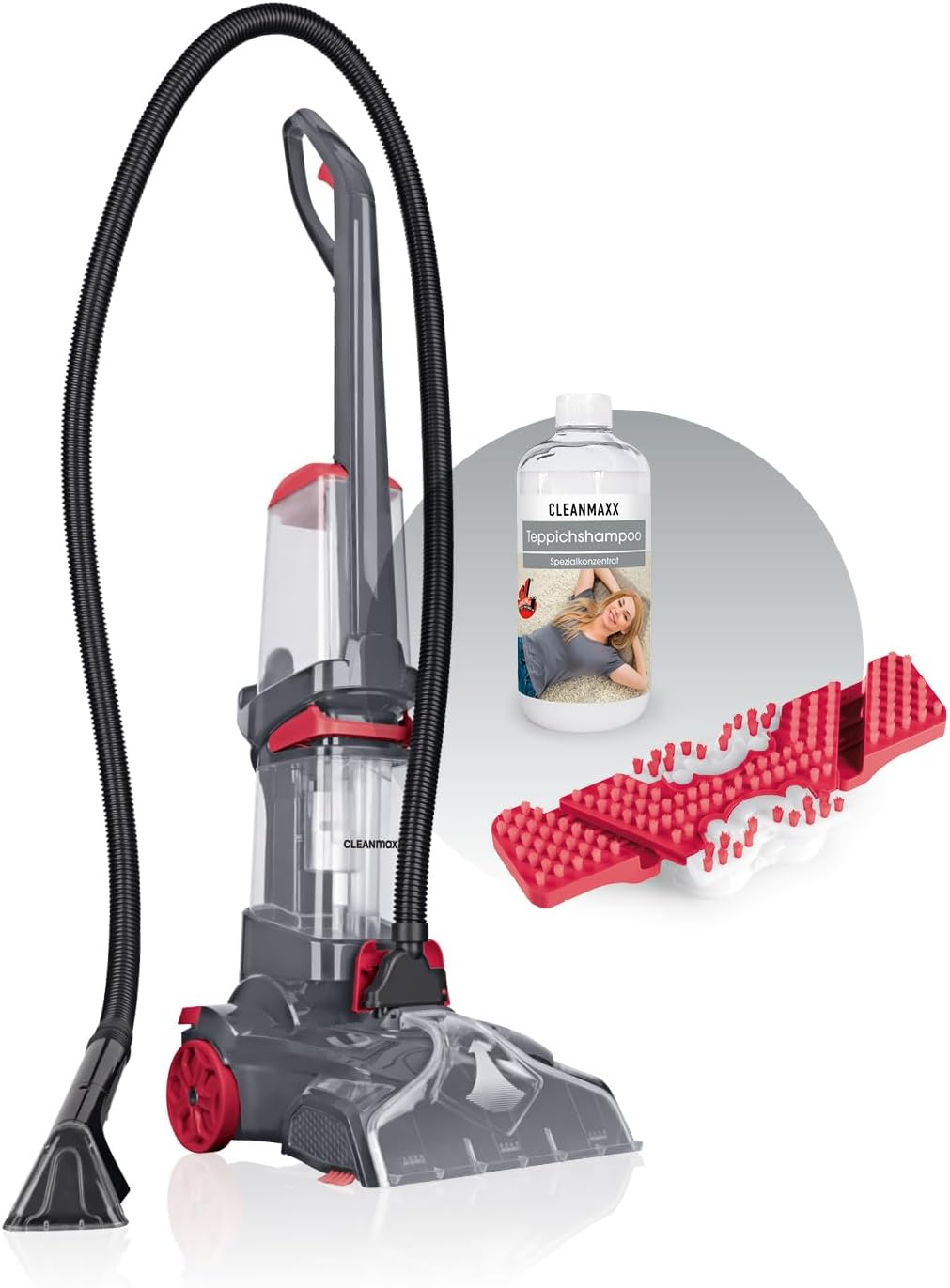 CLEANmaxx Waschsauger, Schwarz, Teppichreiniger AquaStream Plus
