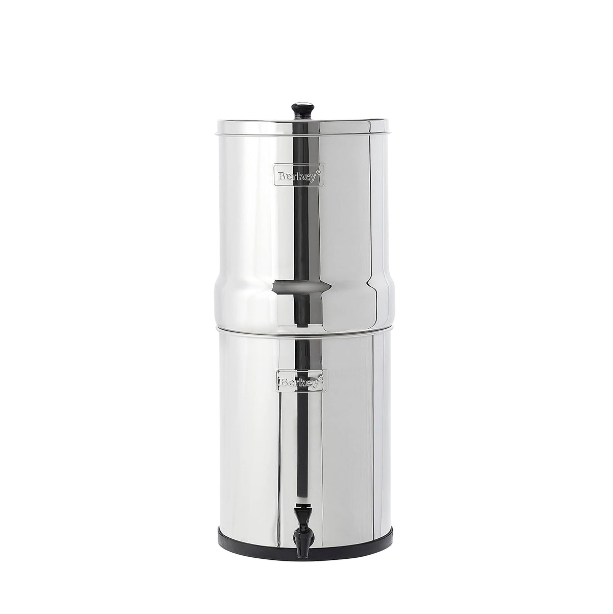 Berkey Kühler & Wasserspender, Edelstahl, Schwarz, Big Schwerkraft-Wasserfilter mit 2 en Reinigungselementen
