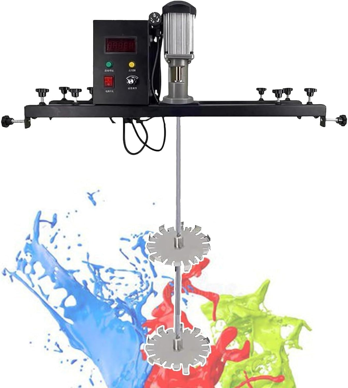 SGKOMN Mixer, Schwarz, Mischer, Gallonenmischer, elektrischer Mischer, gewerblicher Stand, Mischständer, Mischwerkzeuge für die Fabrik