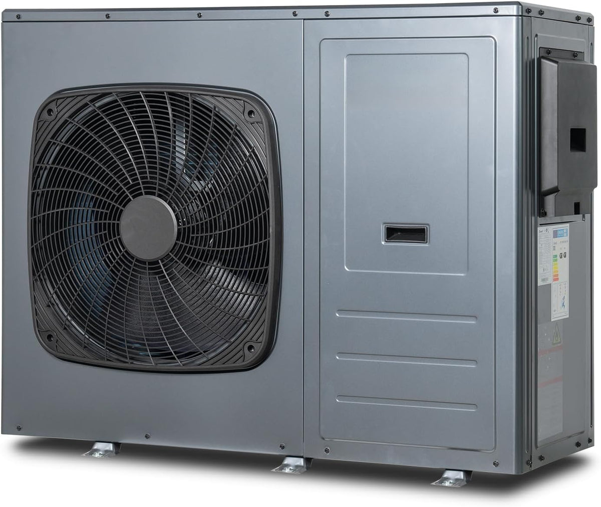 SMETA Kompressor, 8 kW, Schwarz, Monoblock Wärmepumpe - Luft Wasser Wärmepumpe, 3-in-1 Heizen Kühlen 75°C Warmwasser wärmepumpe