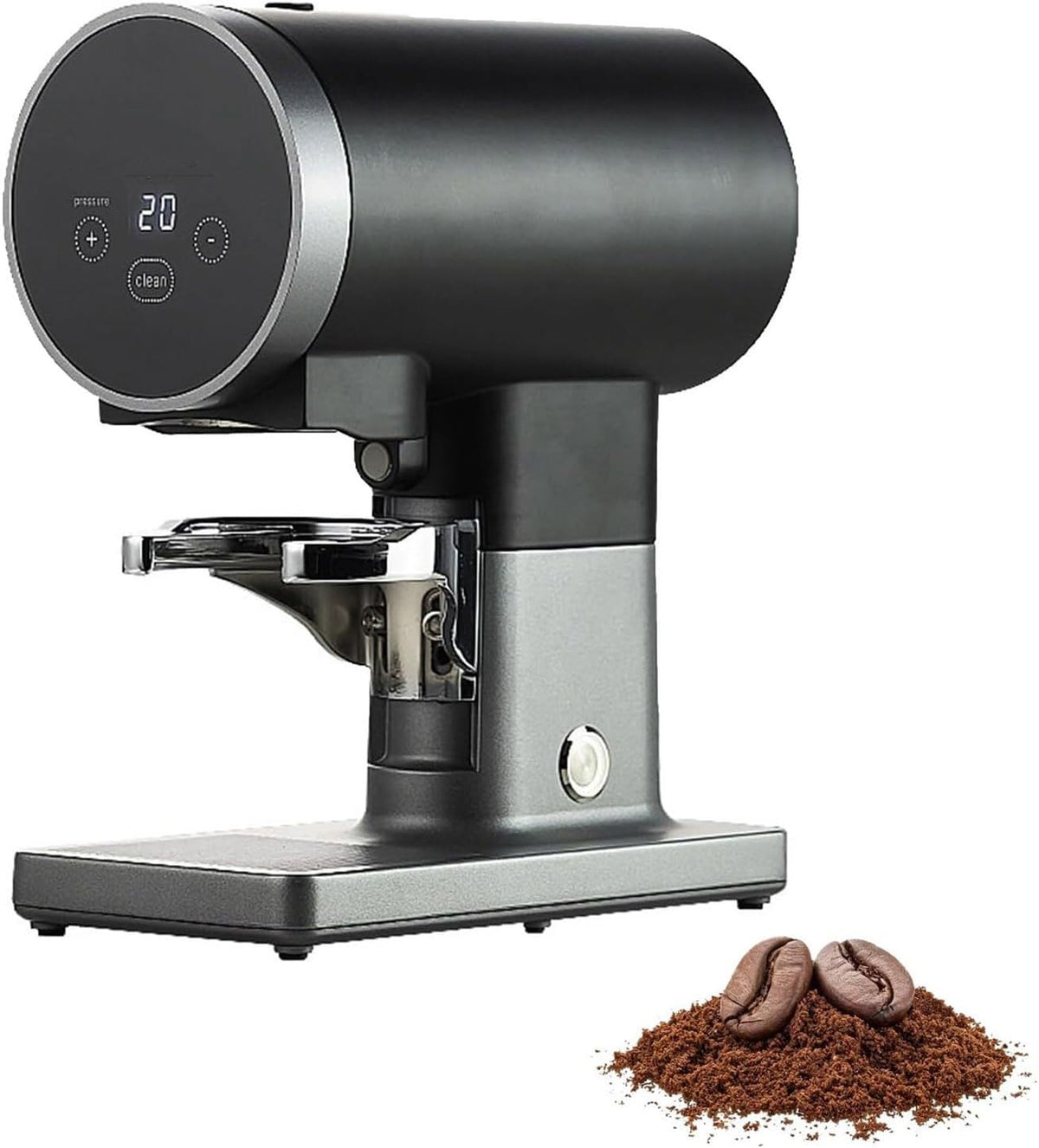 58 Kaffeemaschine, 110 × 223 × 253 mm (4,3 × 8,8 × 10 Zoll), 100 W, Grau, mm automatischer Kaffeestampfer, 66 Pfund Druck einstellbar