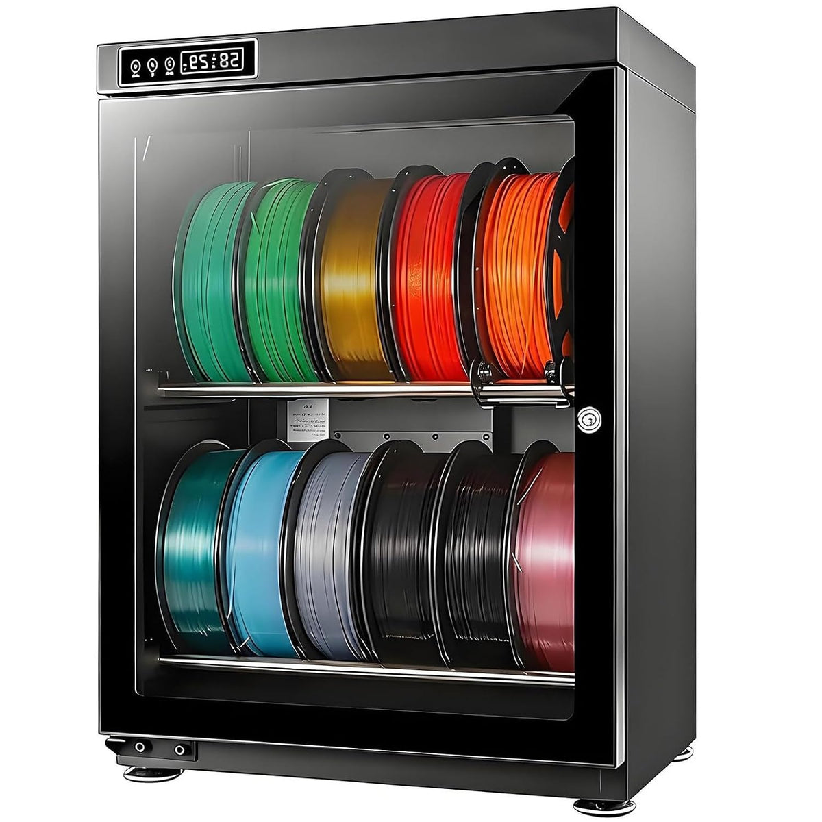 XGHDPBM Luftentfeuchter, 70 L, Weiß, 3D-Drucker-Filament-Trockenschrank LCD-Display und, Anti-Feuchtigkeits-Filament-Aufbewahrungsbox
