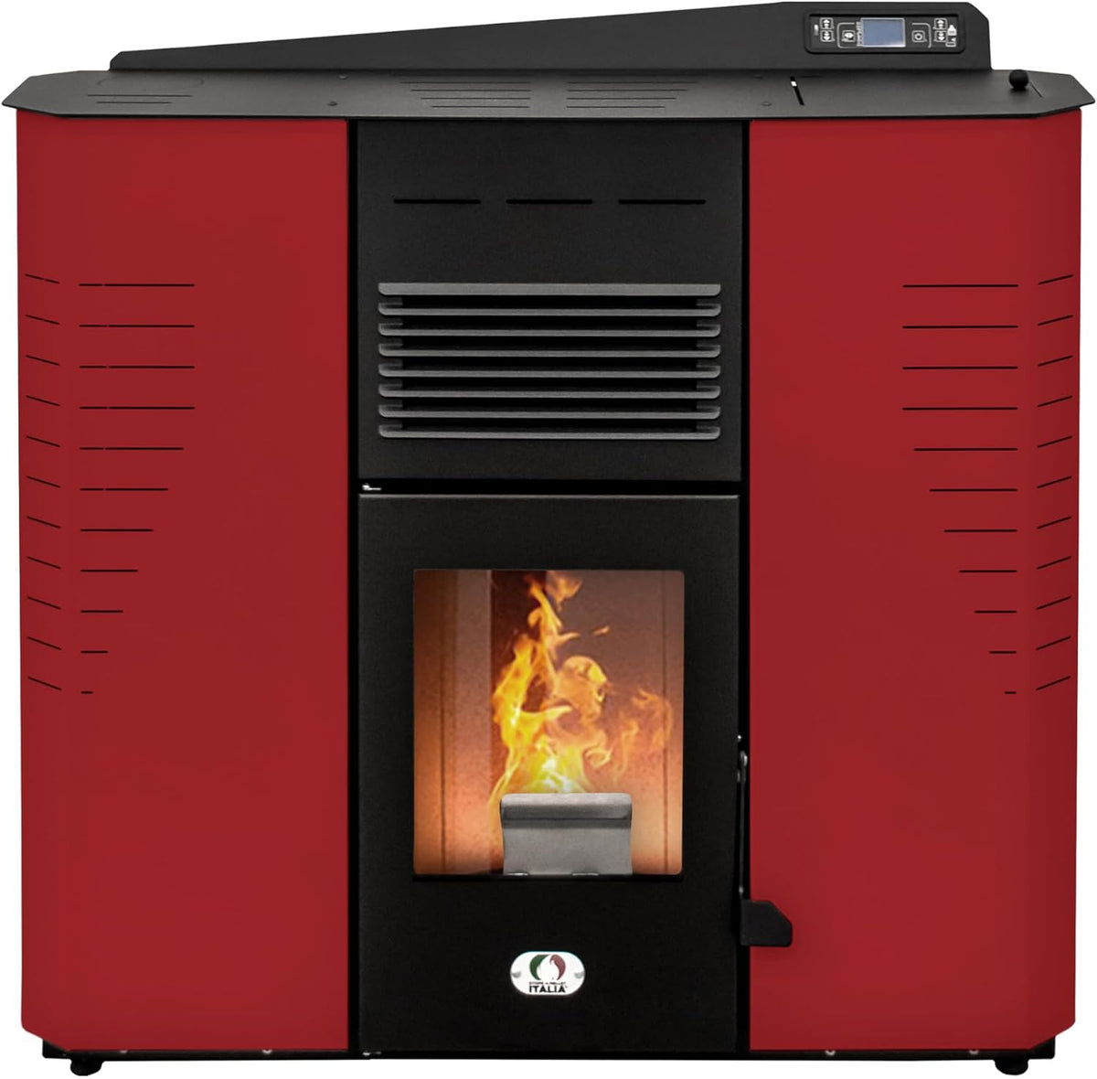 STUFE A PELLET ITALIA Pelletheizungen, 14 KW, Schwarz, Marmolada