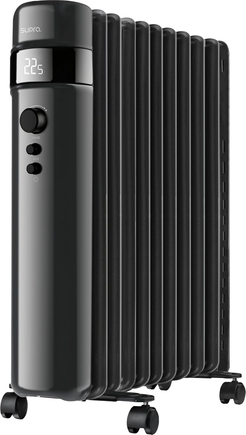 Supra Heizkörper, 1500 W, Schwarz, OREA 2500- Ölradiator, Elektroheizung, Digitalanzeige, einstellbare Temperatur