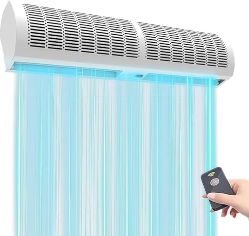Luftschleier Wandventilatoren, Schwarz, Innengebläse, leiser und starker Wind, kommerzielles wandmontiertes Design für Energieeffizienz