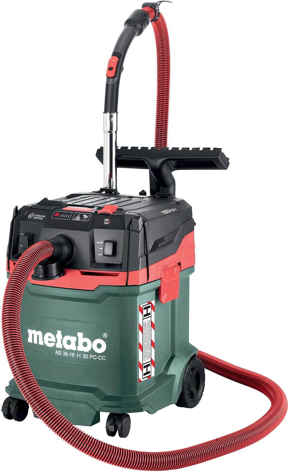 metabo Nass-,Trockensauger für Werkstätten, 18 V, Schwarz, AS 36-18 H 30 PC-CC Akku-Sauger, Nass- und Trockensauger