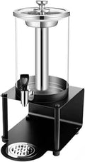 Getränkespender, 8 L, Schwarz, mit Ständer, kommerzieller für Partys, Bier und Limonade, 2-Kopf-Design
