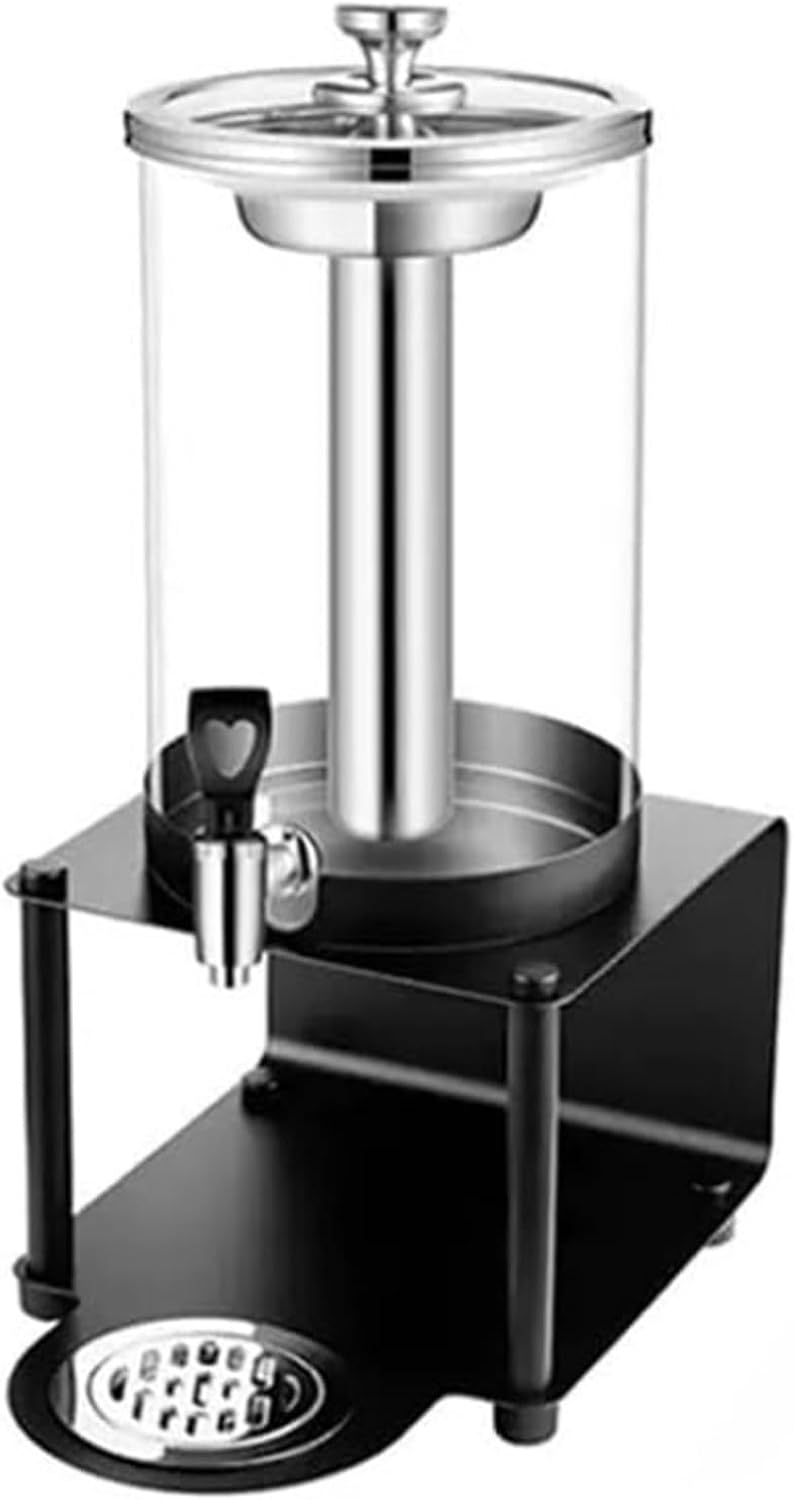 Getränkespender, 8 L, Schwarz, mit Ständer, kommerzieller für Partys, Bier und Limonade, 2-Kopf-Design