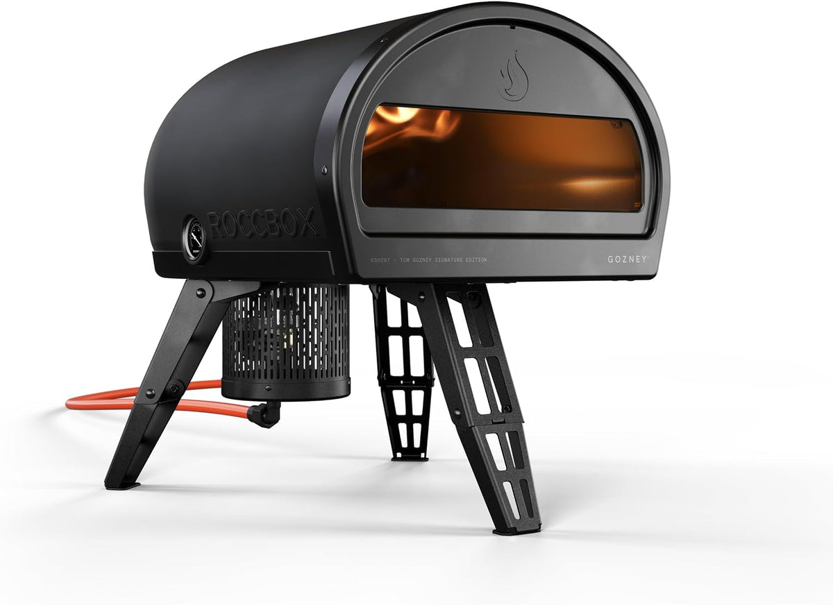 GOZNEY° Pizzaöfen, Schwarz, Roccbox Outdoor Pizza Oven, Portable, Gas & Wood Fired, Restaurant-Grade