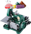 XDLYWUZIQ Einfache Nähmaschinen, 25 x 21 x 27 cm, Grün, Overlockmaschinen, Industrielle Overlockmaschine Mit 3000 Stichen Pro Minute