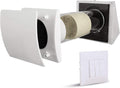 Alnor Ventilatoren, 150 mm, Schwarz, Dezentrale Wohnraumlüftung Ø inkl. Schalter bis zu 90%