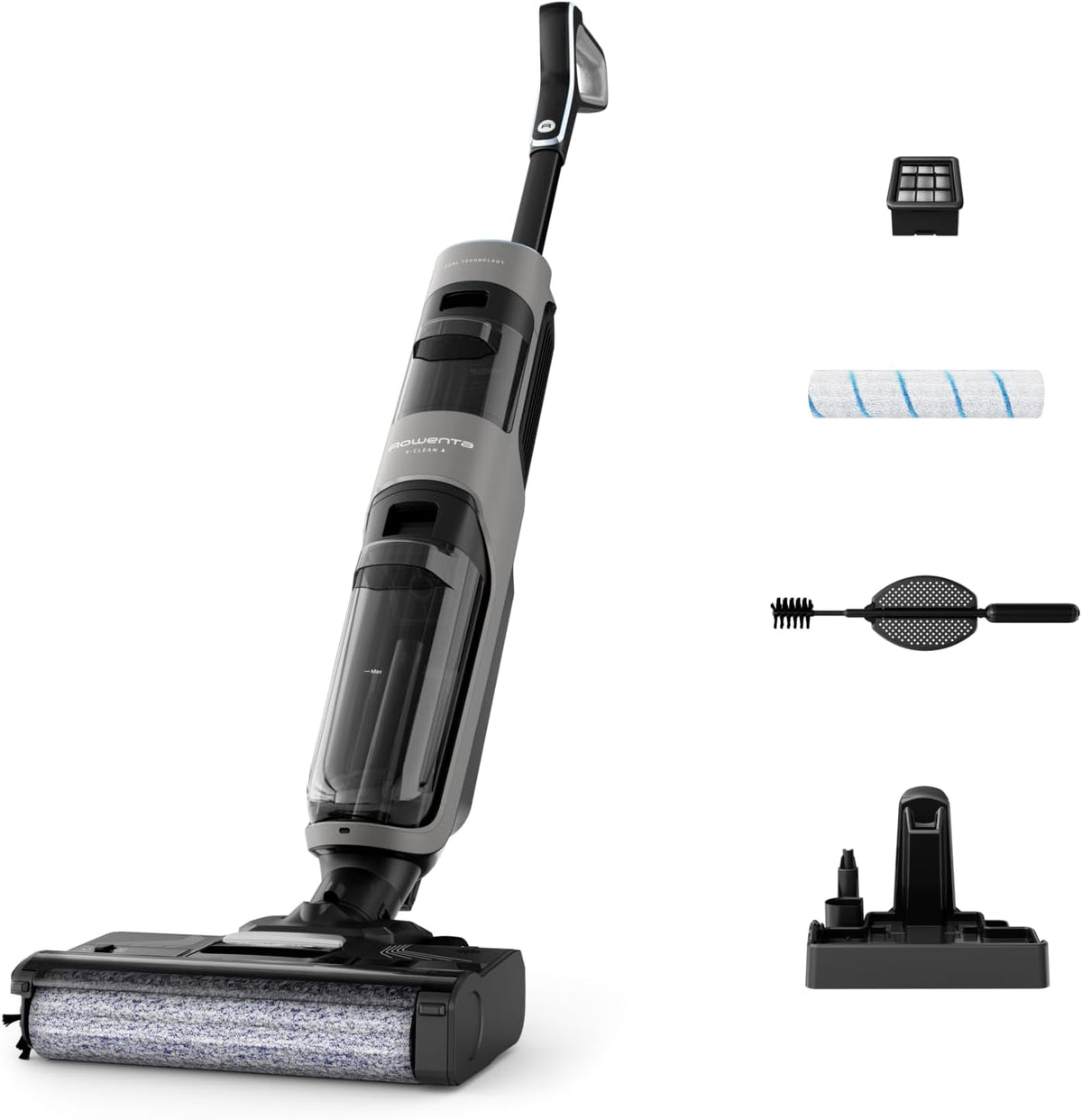 Rowenta Staubsauger, Schwarz, X-Clean 4 kabelloser Nass-und Trocken, 50min Laufzeit