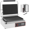 ROGONPDK Elektrische Tischgrills, 2200 W, 2200 W, Edelstahl 201, Eisen, Bakelit, Silber