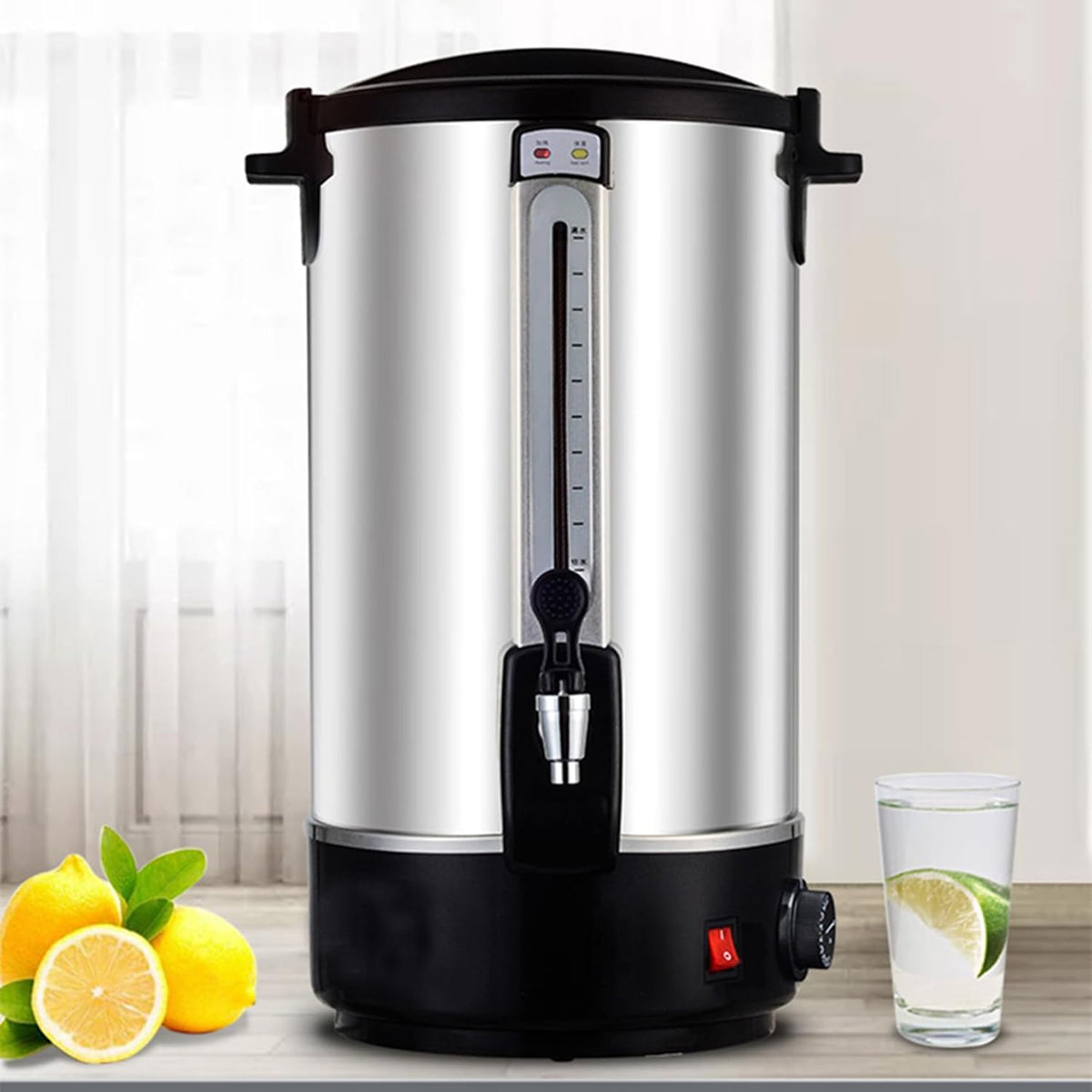 YEHOZZ Buffetschrank, 10 L, Silber, Kaffeemaschine Und Heißgetränkespender, Gewerbliche Kaffeemaschine Für Partybuffets Und Hochzeiten
