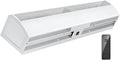 QUSYZD Standventilatoren, 120 cm, 120 cm, Schwarz, Luftschleiergerät, geräuscharm, 2 Meter, Fernbedienung, Wandmontage