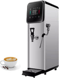 HTTGDGDH Milchaufschäumer, 2500 W, 50 l, Edelstahl, Silber, Vollautomatische Dampf-Milchaufschäummaschine, Mit LCD-Display