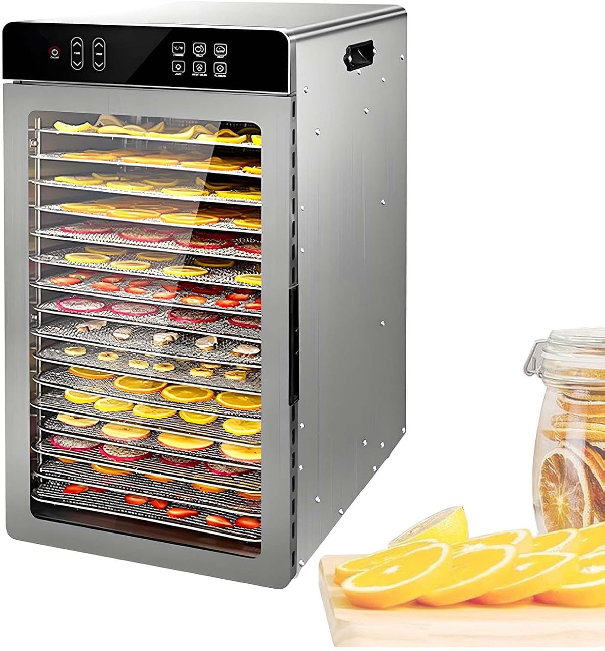 QFGain Dörrautomaten, 800 W (schnelles, energieeffizientes Trocknen), Schwarz