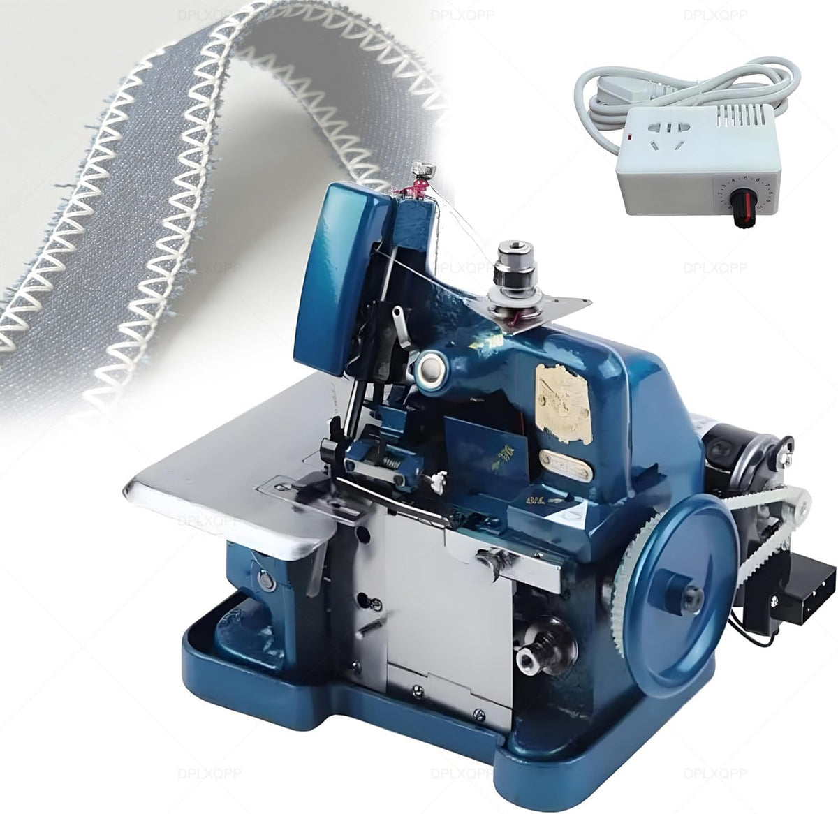 DPLXQPP Overlock-Nähmaschinen, 250w, Blau, Tragbare Mini-Overlock-Nähmaschine Für Haushalt Und DIY, Hochleistungsmotor