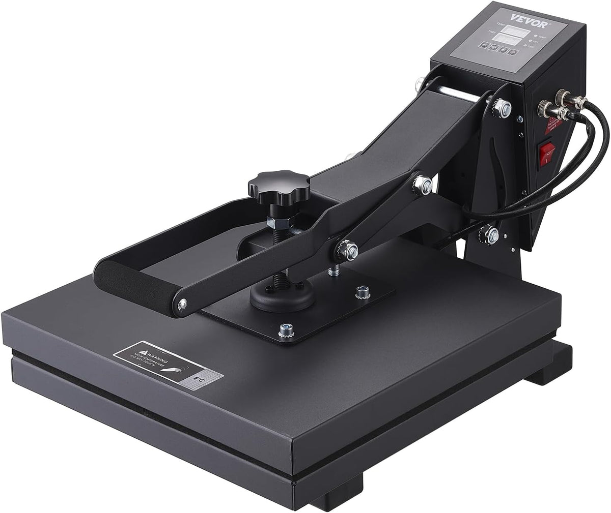 VEVOR Druckpressen, 15 Zoll, Schwarz, Wärmepresse, 15 x Wärmepresse für T-Shirts, schnelles Aufheizen, 15' x 15'
