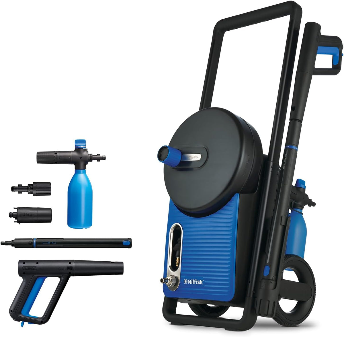 Nilfisk Hochdruckreiniger, 170 Bar, 2300 W, Schwarz, Excellent - Pressure Washer Für Terrassen, Werkstätten und Autos