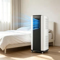 Mobiles Klimagerät, Weiß, Tragbare Klimaanlage 14000 BTU, Smart Luftentfeuchter, Leiser Schlafmodus, Fenster-Kit