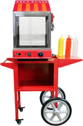 Wohnzimmerschrank KuKoo, Silber/Rot, Elektrischer Würstchenwärmer Wurstwärmer Hot Dog Wärmer
