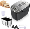YXYLJOZ Brotbackautomaten, Einstellbare Brotgewichte (1000 g, 1250 g, 1500 g), 850 W, Schwarz