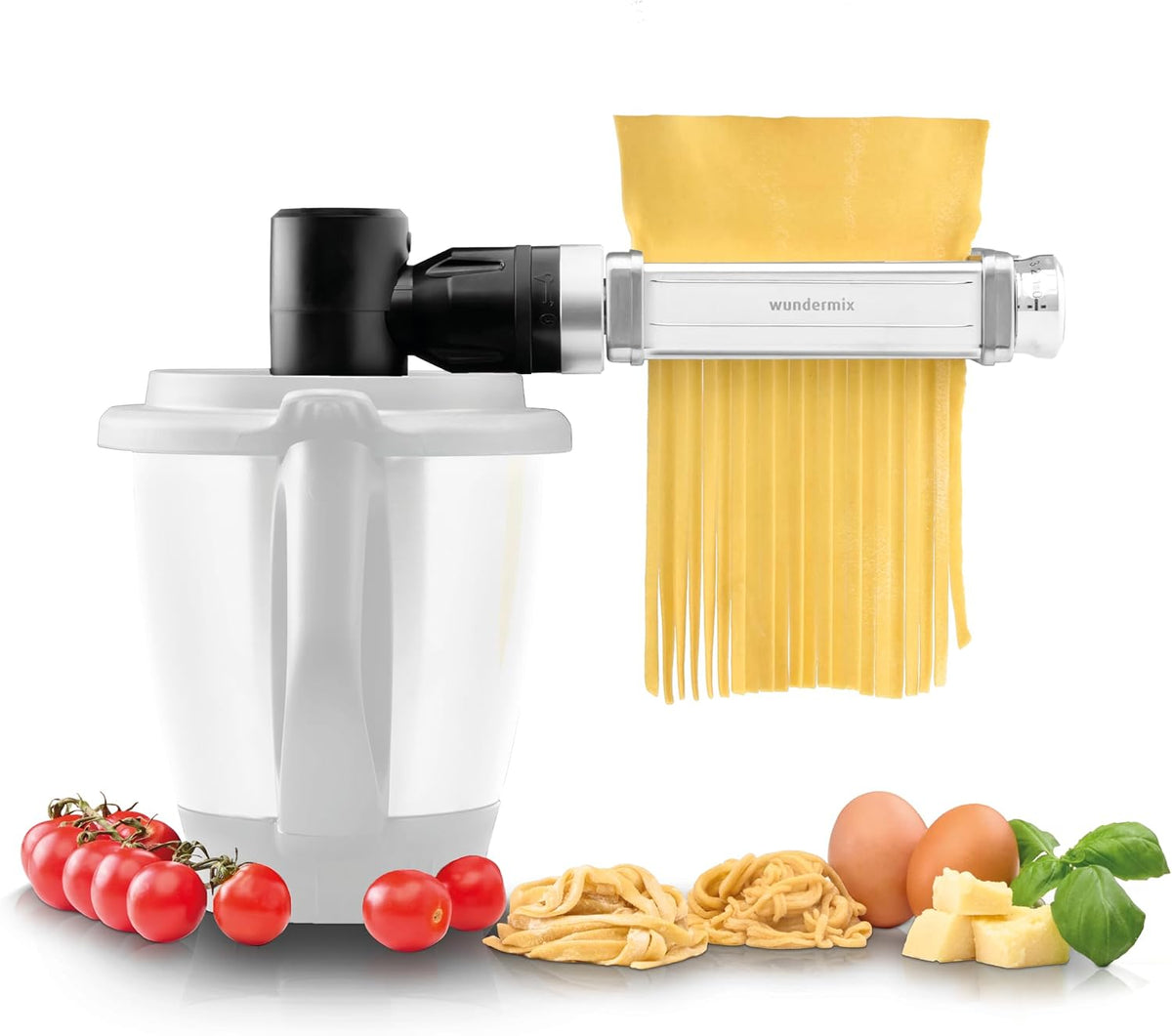 Wundermix Zubehör für Küchenmaschinen, Schwarz, Nudelmaschine für Thermomix, WunderCentix® Set