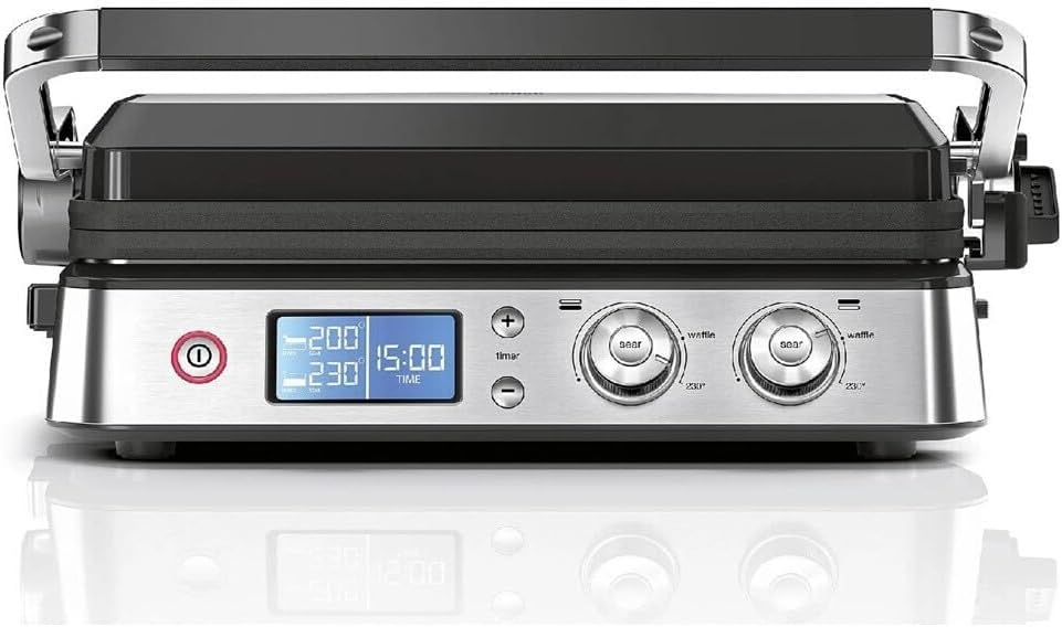 Braun Elektrogrill, 2000 W, Braun/Schwarz/Silber, Kontaktgrill CG9040 schwarz/edelstahl Tischgrill, Teflon Antihaftbeschichtung