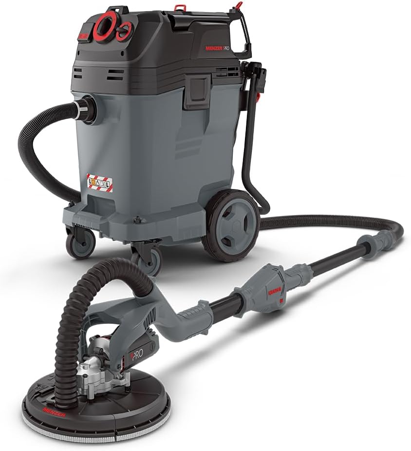 MENZER Tellerschleifer, Schwarz, Trockenbau Schleifsystem Dustfree mit LHS 225 PRO + VCL 550