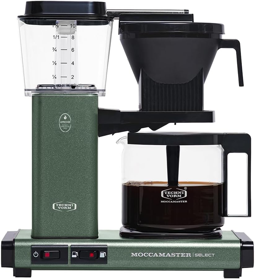 Moccamaster Kaffeemaschine, 1.25 Liter, Grün, KBG Select, Filter, Forest Green, 53991