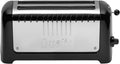 DUALIT Toaster, Schwarz, LITE 4 Scheiben, 36-mm-Schlitze, Bagelfunktion