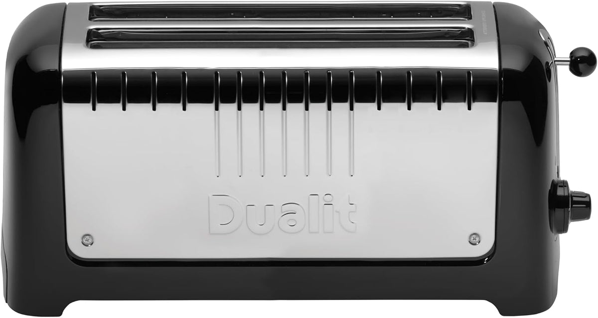 DUALIT Toaster, Schwarz, LITE 4 Scheiben, 36-mm-Schlitze, Bagelfunktion