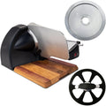 Palatina Werkstatt Allesschneider, 20 cm, Schwarz, Aufschnittmaschine Home Line 200 Plus, Matt, Messer, Wellenschliff-Bausatz