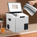 TouTToNG Eiswürfelmaschine, 150-180 W, 1.8 L, 40 kg, ABS, Rostfreier Stahl, Schwarz