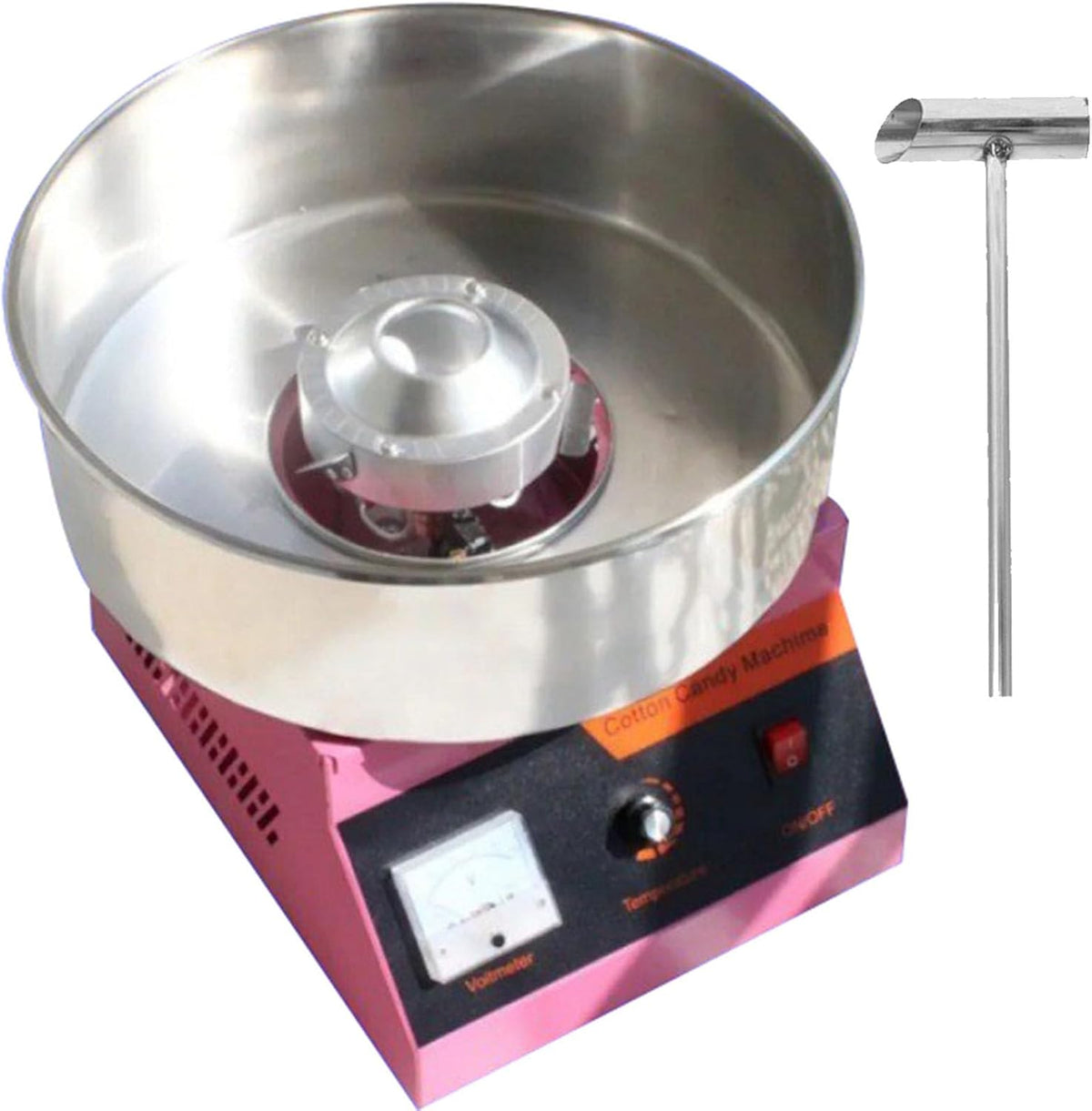SHENGSHIYU Zuckerwattemaschinen, Schwarz, Zuckerwatte Maschine Set, Temperaturregelung 50°C - 300°C, Kioske