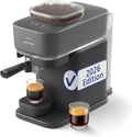 PHILIPS Kaffeemaschine, Schwarz/Silber, Baristina Espressomaschine, Schwarzgrau, Espressozubereitung