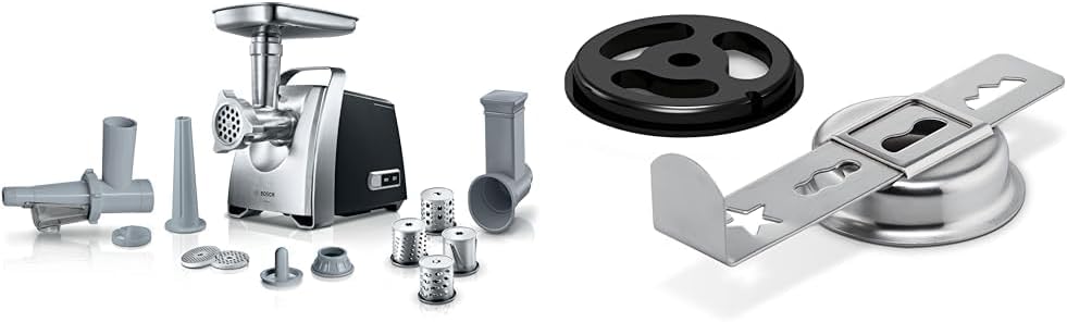 Bosch Hausgeräte Fleischwölfe, Schwarz/Silber, MFW68660 ProPower Fleischwolf (hohe Blockierleistung 2200, schnelles Verarbeiten