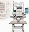 AMQYDT Stickmaschinen, Schwarz, Doppelkopf-Stickmaschine, Kommerzielle Computergesteuerte 2-Kopf-Stickmaschine Mit 15
