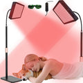 Sofa Warmforwel, Schwarz, Rotlicht-Therapielampe für Gesicht, Infrarot-Lichtpanel, doppelte Wellenlängen 660 nm/850 nm