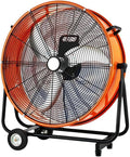 Industrieller Bodengebläse, 61 cm, Weiß, Bodenventilator, robuster Luftzirkulator mit 4 Geschwindigkeiten und 130°