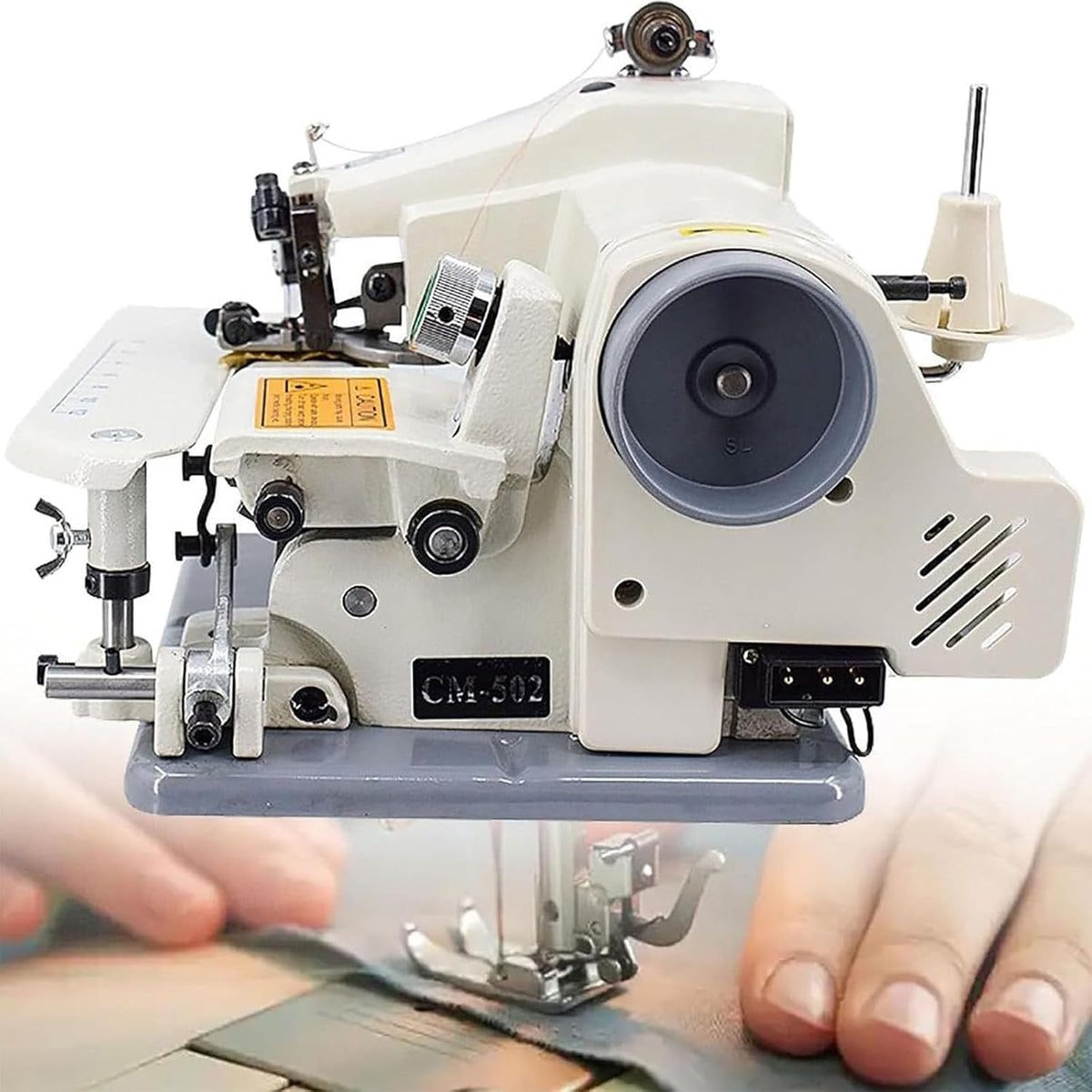 JIADUOFU Blindstichmaschine, Schwarz, Desktop Blindstich Schneider Nähmaschine, Haushaltsnähmaschine 1200Stiche pro Minute Geschwindigkeit