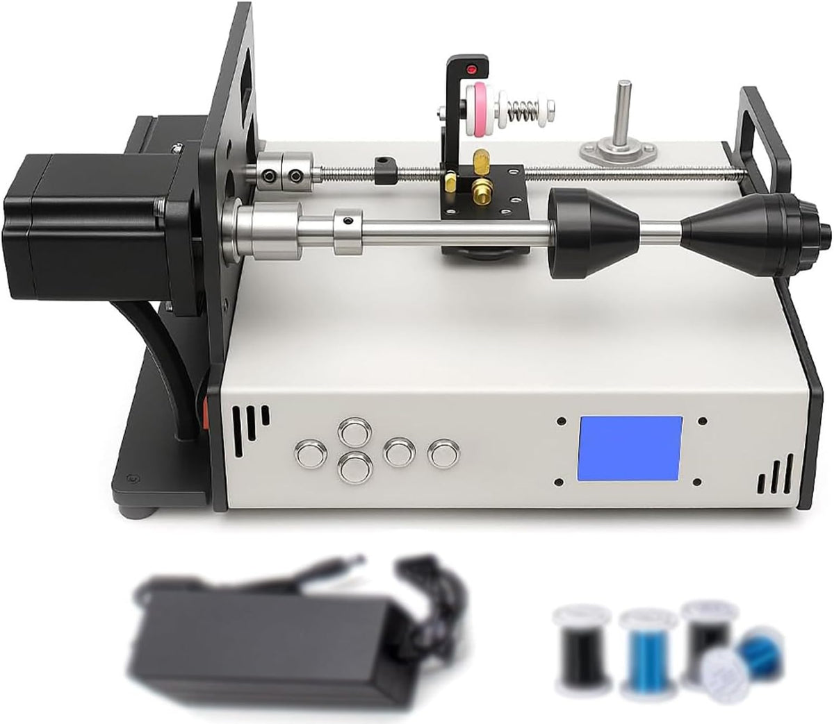 GmhXylophyte Knäuelwickler, Grau, Professionelle Elektrische Spulenwickelmaschine, Industrieller Automatischer Kabelwickler