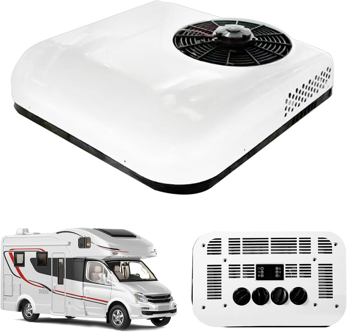 ANAAMAYL Mobiles Klimagerät, 12 V, Weiß, Klimaanlage für Wohnwagen und Wohnmobil, Effiziente Kühlung und Unterspannungsschutz