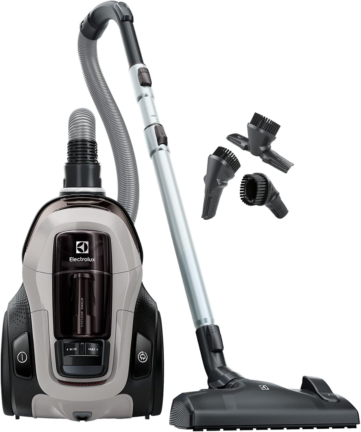Electrolux Staubsauger, 16 Liter, 700 W, Schwarz, PC91-4MG Pure C9 beutelloser, 72 Dezibel, Stahl, Mineralgrau