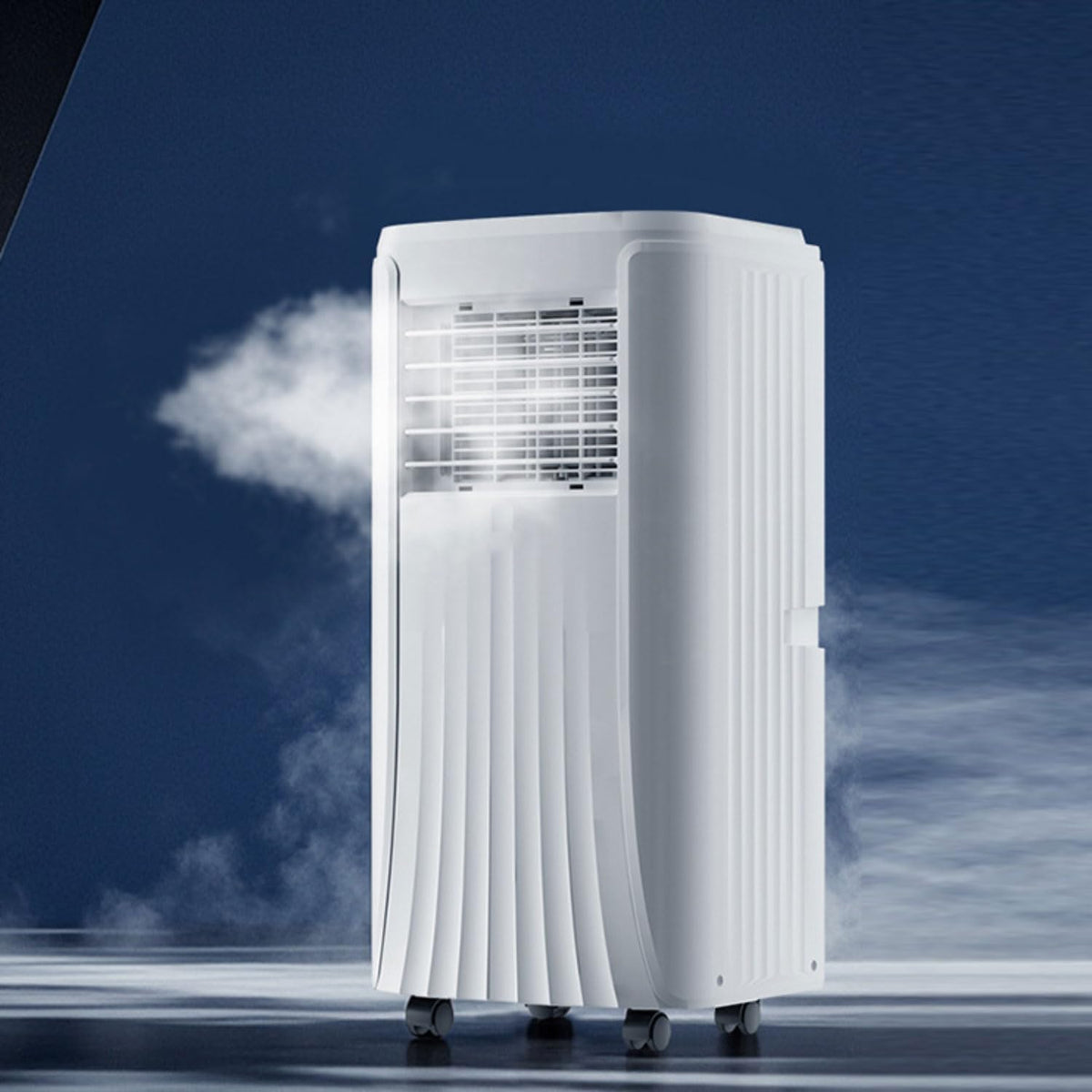 Mobiles Klimagerät, Weiß, Tragbare Klimaanlage mit Fernbedienung, 3-in-1-Kühlventilator und Luftentfeuchter, geräuscharm